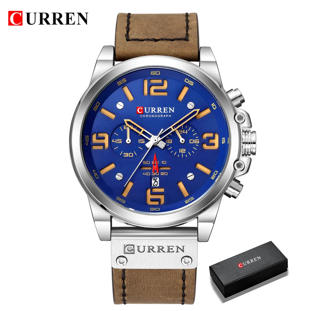 Watch For Men Top Brand Luxury CURREN Fashion Leather Quartz