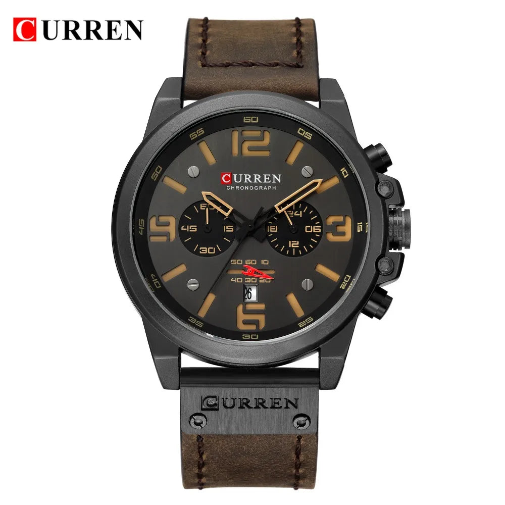 Watch For Men Top Brand Luxury CURREN Fashion Leather Quartz