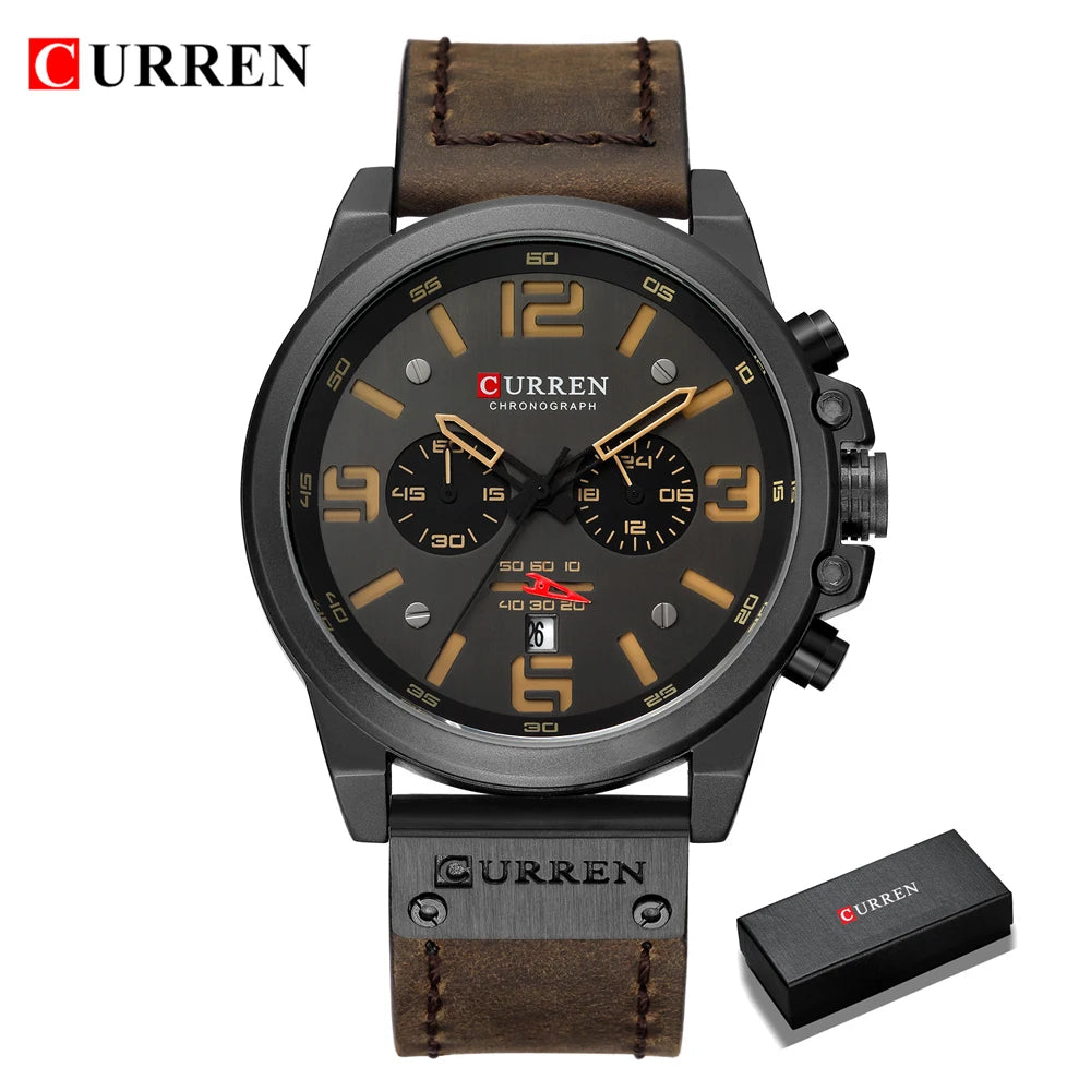 Watch For Men Top Brand Luxury CURREN Fashion Leather Quartz