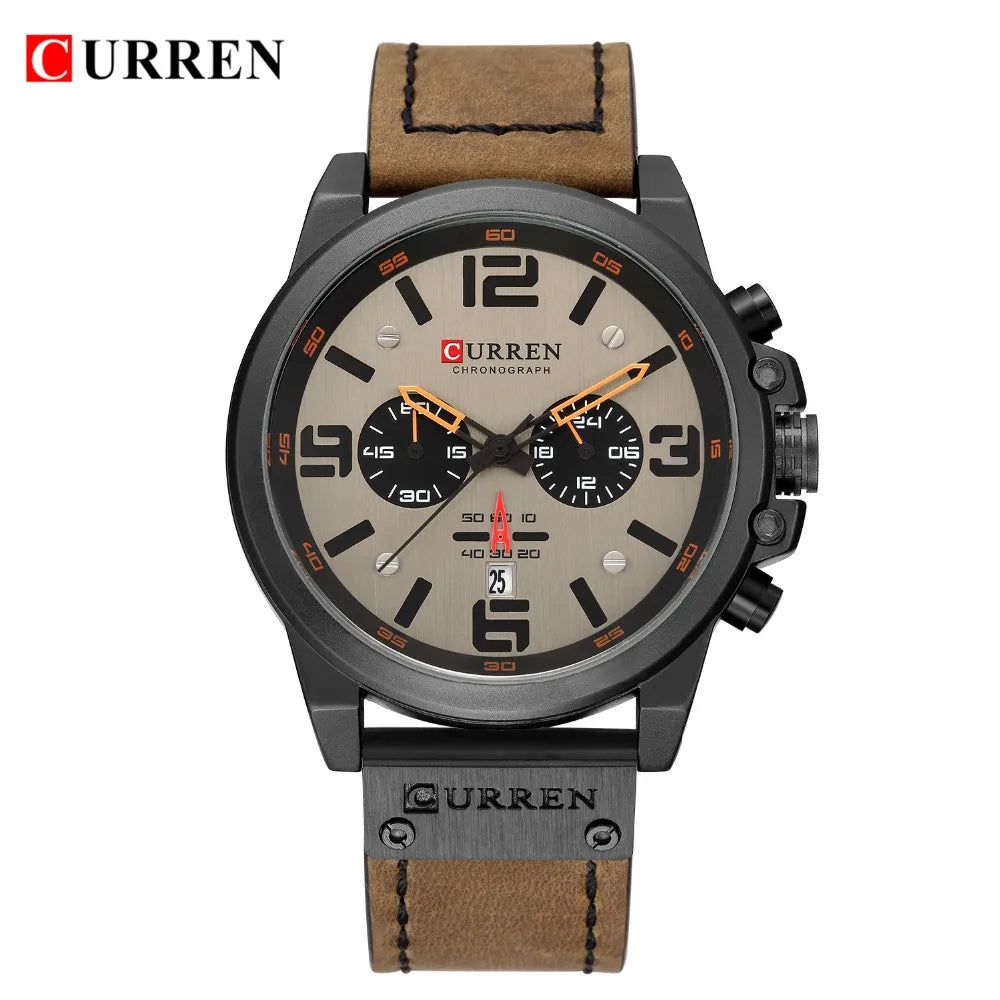 Watch For Men Top Brand Luxury CURREN Fashion Leather Quartz