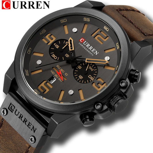 Watch For Men Top Brand Luxury CURREN Fashion Leather Quartz