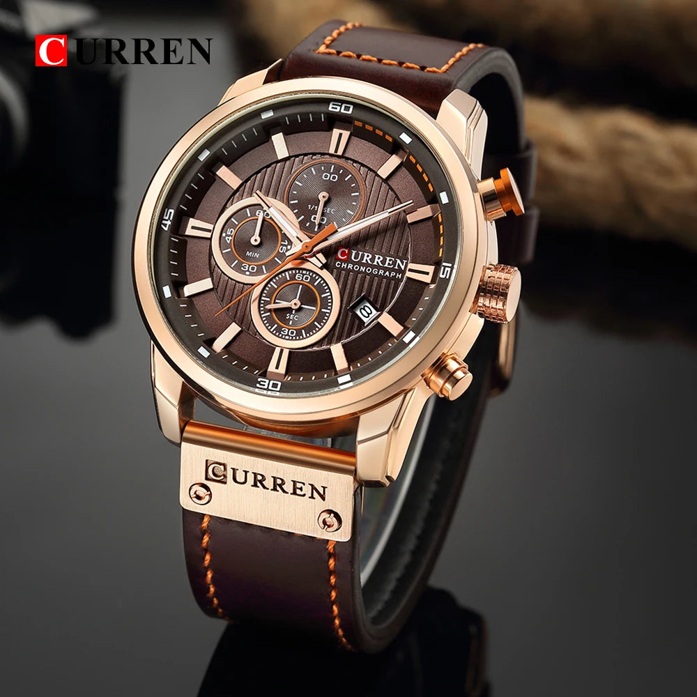 CURREN Fashion Date Quartz Men Watches Top Brand Luxury Chronograph Sport Hodinky Relogio Masculino