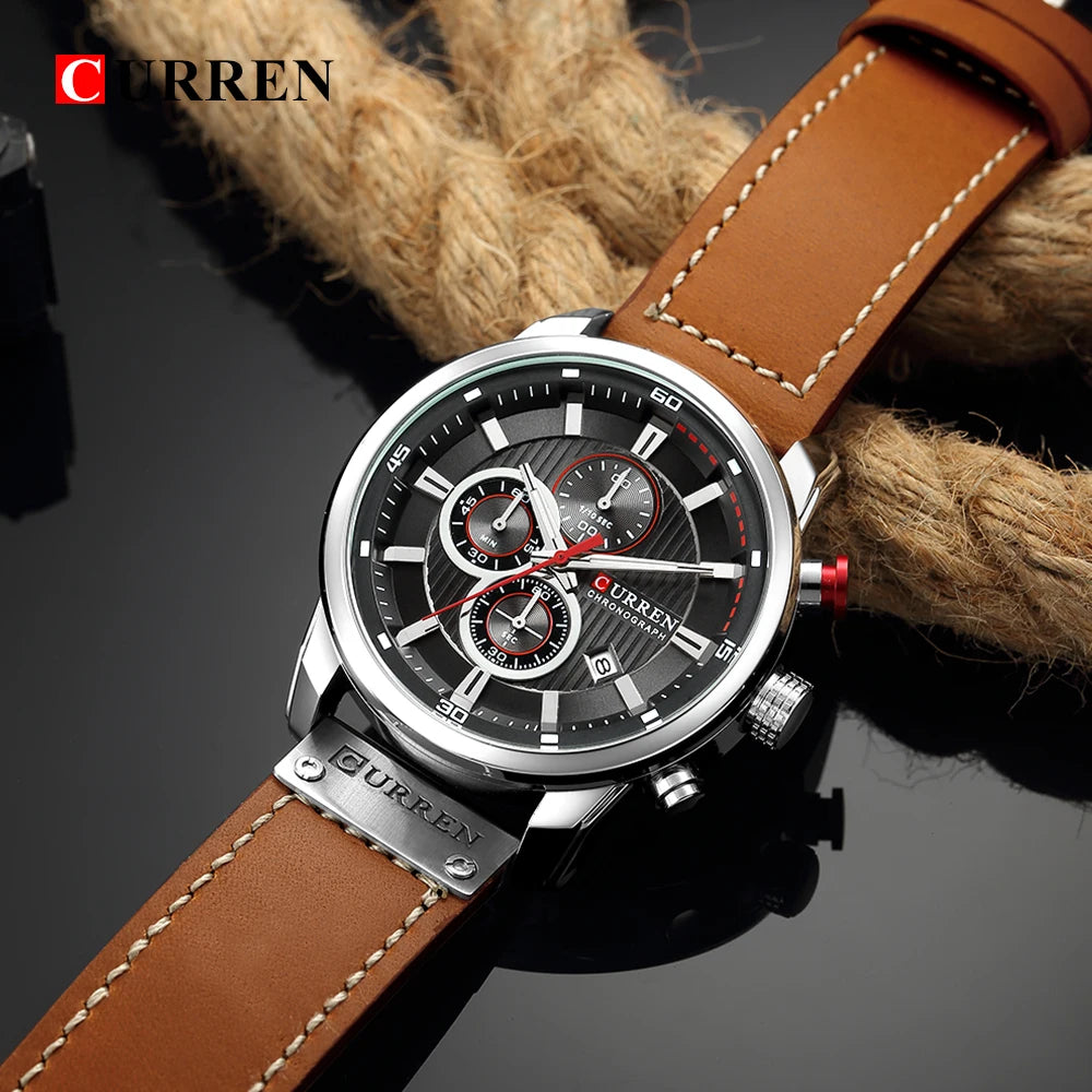 CURREN Fashion Date Quartz Men Watches Top Brand Luxury Chronograph Sport Hodinky Relogio Masculino