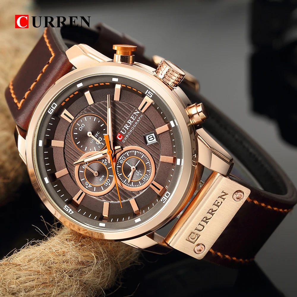 CURREN Fashion Date Quartz Men Watches Top Brand Luxury Chronograph Sport Hodinky Relogio Masculino