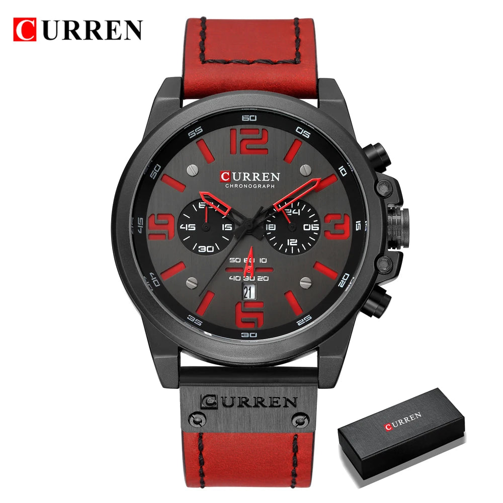 Watch For Men Top Brand Luxury CURREN Fashion Leather Quartz