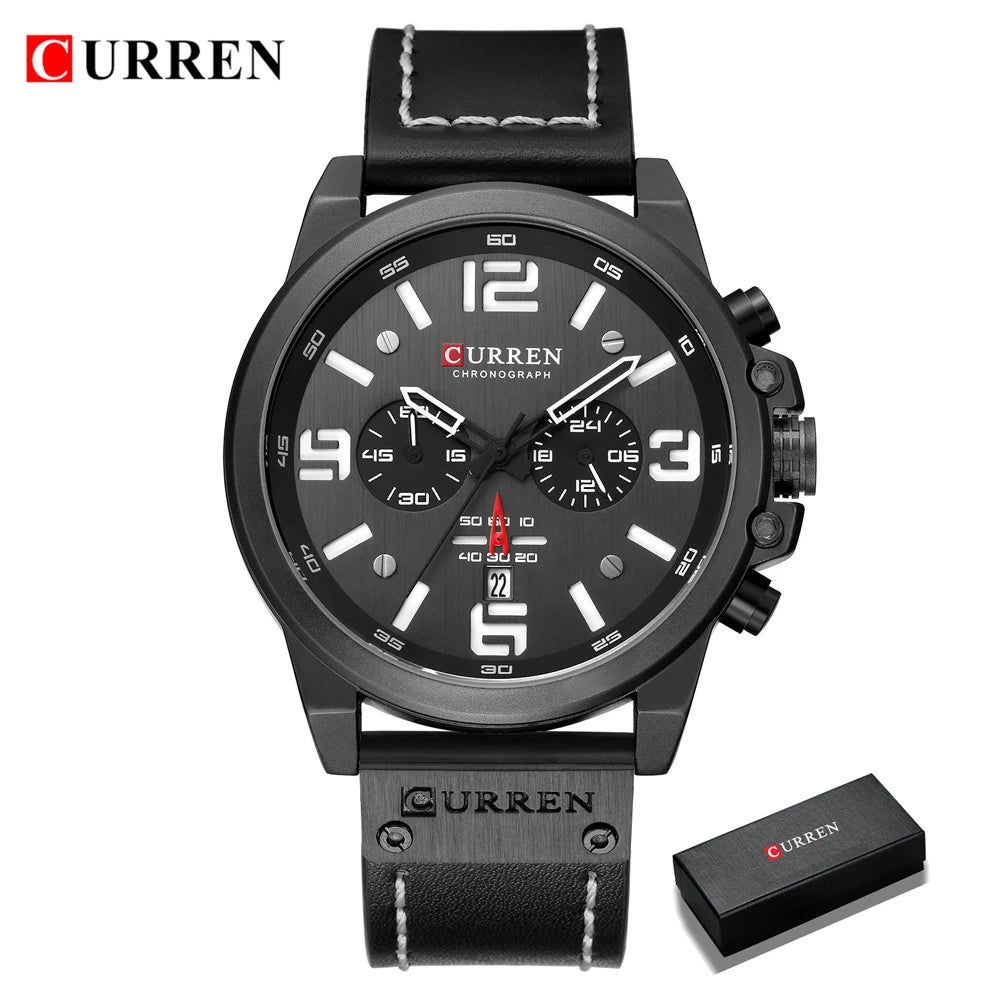 Watch For Men Top Brand Luxury CURREN Fashion Leather Quartz