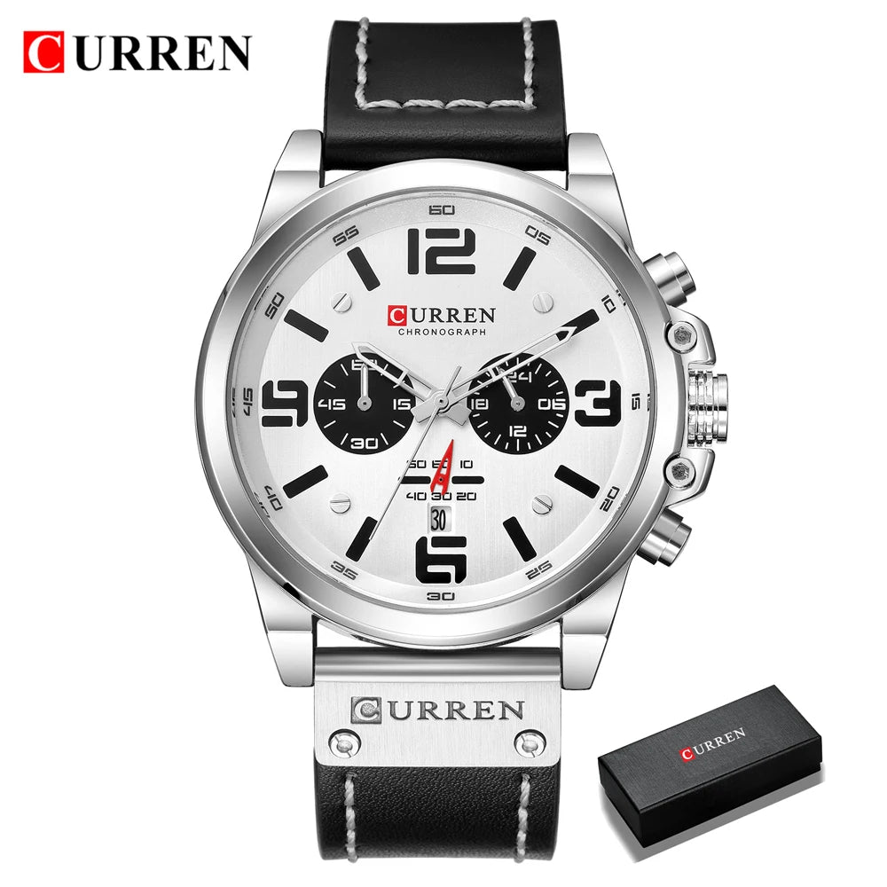 Watch For Men Top Brand Luxury CURREN Fashion Leather Quartz