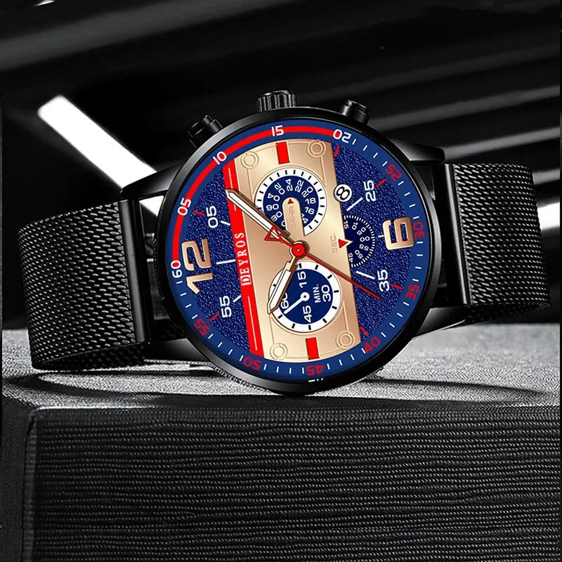 Luxury Fashion Mens Sports Watches Stainless Steel