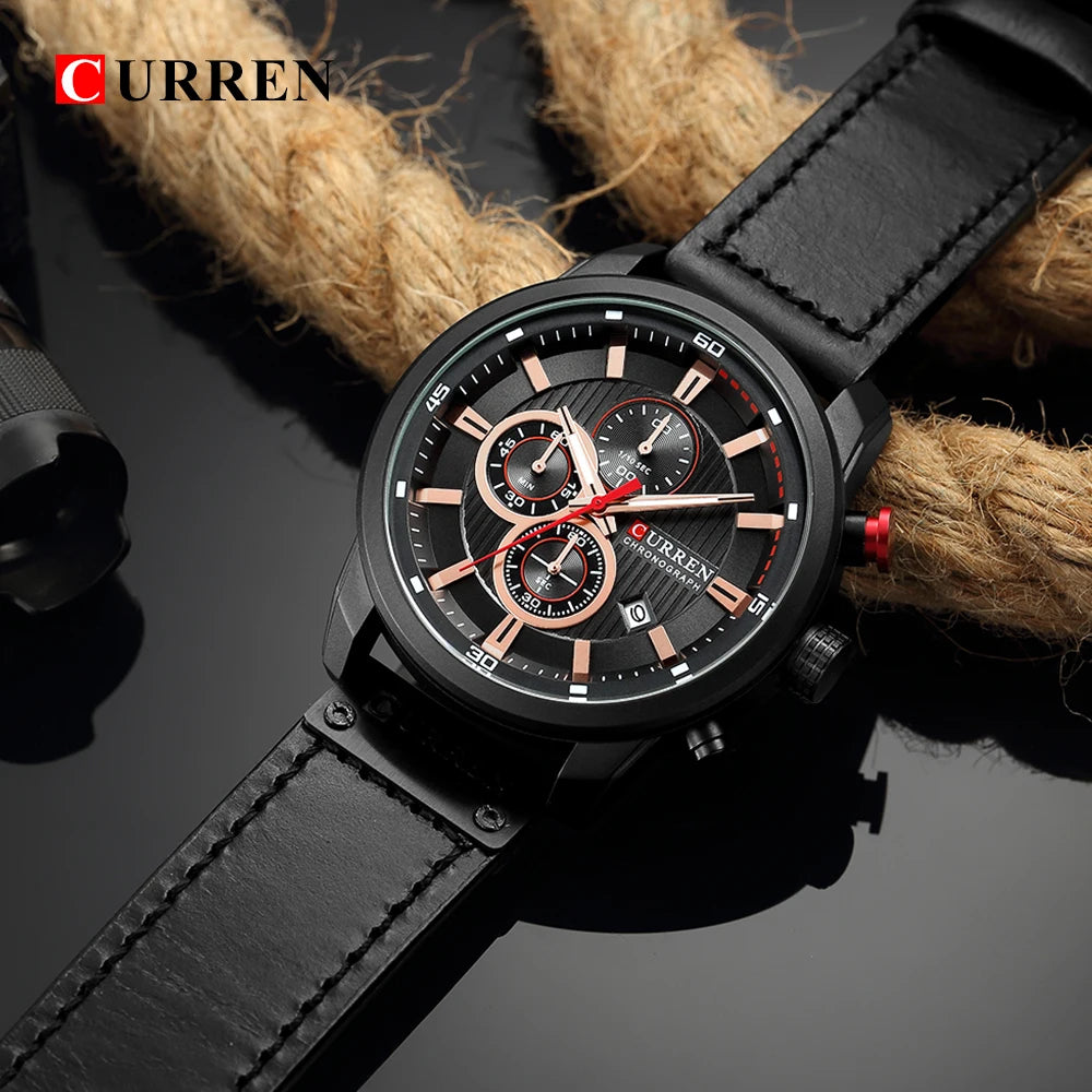 CURREN Fashion Date Quartz Men Watches Top Brand Luxury Chronograph Sport Hodinky Relogio Masculino