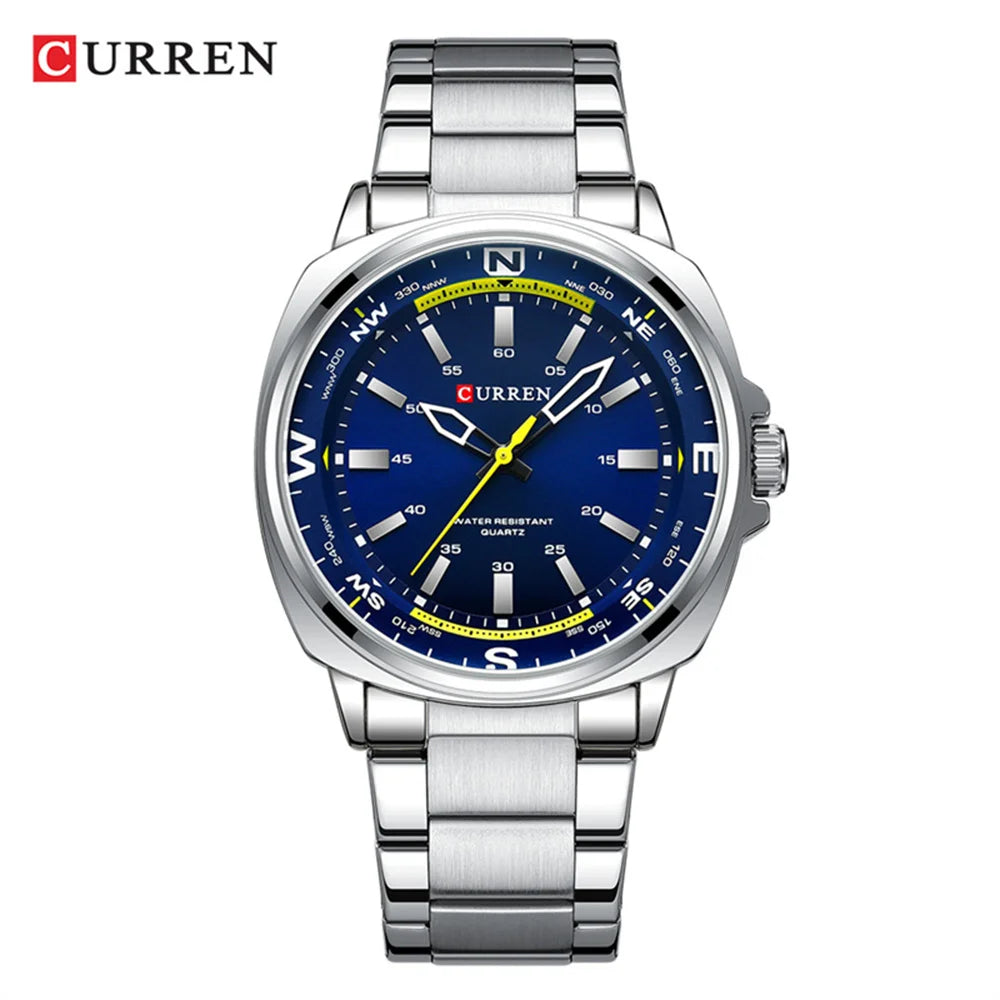 New CURREN Top Brand Luxury Mens Watches  Sport Military Leather Strap Quartz Business