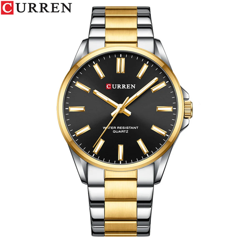 New CURREN Top Brand Luxury Mens Watches  Sport Military Leather Strap Quartz Business